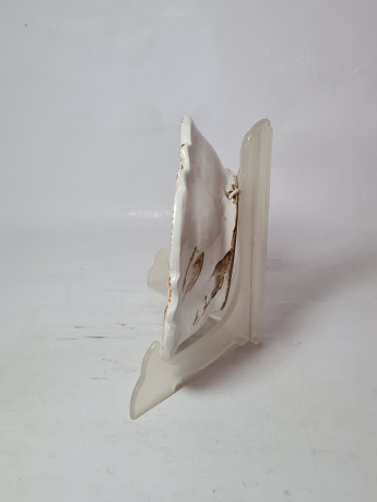 Тарелка винтажная декоративная Graf.E.DIP., Amano с яркими крупными цветами и фигурным краем, керамика, 19 см, Италия, 1960-70гг.