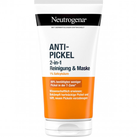 Neutrogena Anti-Pickel 2-in-1 Reinigung & Maske, 150 ml, Neutrogena Anti-Pickel Средство 2-в-1 с салициловой кислотой для очищения лица и маски, 150 мл