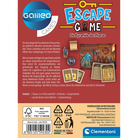 Clementoni Escape Game побег игры