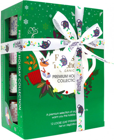 English Tea Shop Bio Tee Holiday Adventskalender 2026, 24 g, English Tea Shop Holiday органический чайный адвент-календарь 2026 с 12 пирамидками, 4 вкуса, 24 г