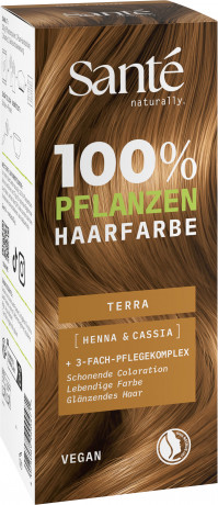 SANTE 100% Pflanzenhaarfarbe mit 3-Fach Pflegekomplex TERRA 04, 100 g, Санте Растительная краска для волос Terra 04 с тройным ухаживающим комплексом, 100 г
