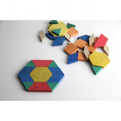 Wissner aktiv lernen Geometrische Legeplattchen Pattern Blocks (40 Teile) Блоки с геометрическим узором (40 штук)