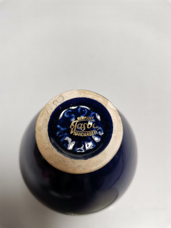 Jasba, Ясба Фарфоровая Ваза кобальтовая с позолотой 13см, Германия, 1950-1959г.