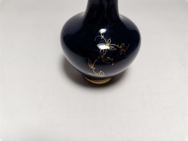 Jasba, Ясба Фарфоровая Ваза кобальтовая с позолотой 13см, Германия, 1950-1959г.