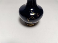 Jasba, Ясба Фарфоровая Ваза кобальтовая с позолотой 13см, Германия, 1950-1959г.