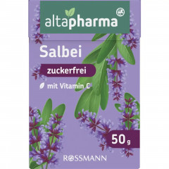altapharma Salbei-Bonbons mit Vitamin C  sugarfrei Конфеты Шалфей с Витамином С для лечения шеи и горла, без сахара  50 г