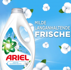 Ariel Vollwaschmittel Flussig Frische Baumwollblute 20WL, Гель для стирки универсальный с ароматом свежести, 20 загрузок (900мл)