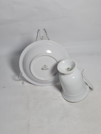 Кофейная пара винтажная Burg Lindau / Feines, 2 шт., фарфор, Германия, 1970-80гг.