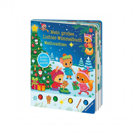 Ravensburger Weihnachtliches Lichter-Wimmelbuch Рождественские огни книга поиск предметов