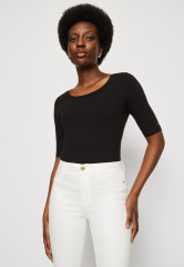 Tommy Hilfiger SLIM MODERN SCOOP Basic T-shirt black SLIM MODERN SCOOP Базовая футболка черный