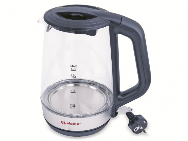 Alpina Alpina Wasserkocher ALPINA Wasserkocher, 1,7 L, 2200 W, Glas  Чайник Alpina Чайник ALPINA, 1,7 л, 2200 Вт, стекло