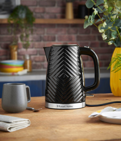 RUSSELL HOBBS RUSSELL HOBBS Wasserkocher Groove 26380-70, schwarz, 1,7 l, 2.400 Watt, 1,7 l, 2400 W  Чайник RUSSELL HOBBS Groove 26380-70, черный, 1,7 л, 2400 Вт, 1,7 л, 2400 Вт