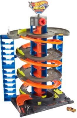 Mattel Hot Wheels City Power-Parkgarage Spielset mit 1 Fahrzeug fur Kinder ab 4 Jahren Игровой набор Hot Wheels City Power Parking Garage с 1 автомобилем для детей от 4 лет