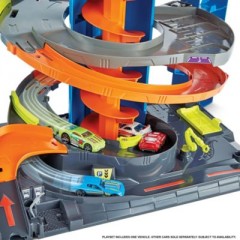Mattel Hot Wheels City Power-Parkgarage Spielset mit 1 Fahrzeug fur Kinder ab 4 Jahren Игровой набор Hot Wheels City Power Parking Garage с 1 автомобилем для детей от 4 лет