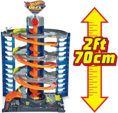 Mattel Hot Wheels City Power-Parkgarage Spielset mit 1 Fahrzeug fur Kinder ab 4 Jahren Игровой набор Hot Wheels City Power Parking Garage с 1 автомобилем для детей от 4 лет