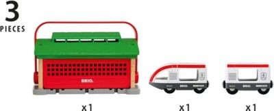 BRIO Mitnehm-Lokschuppen mit Reisezug Локомотивное депо с пассажирским поездом