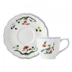 Gien Fayencerie Gien 'Oiseaux Paradis' Kaffee-/Tee-Untertasse 15,3 cm Gien &quot;Oiseaux Paradis&quot; Блюдце для чая/кофе 6 дюймов