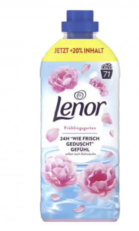 Lenor Weichspuler Konzentrat Fruhlingsgarten Grobpackung 71 WL, Кондиционер для белья с ароматом Весеннего цветущего сада, 71 загрузка