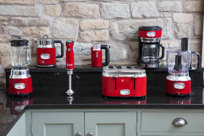RUSSELL HOBBS RUSSELL HOBBS Handmixer Retro Ribbon Red 25200-56, 500 W  Ручной миксер RUSSELL HOBBS Retro Ribbon Red 25200-56, 500 Вт