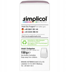 Simplicol Expert Brombeer-Rot краска для ткани бордовая (Германия), стойкое перекрашивание одежды в стиральной машине 40C, 150 г
