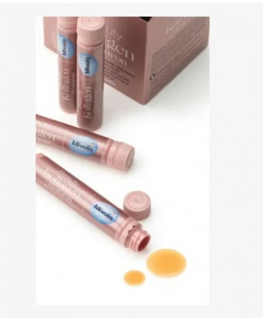 Mivolis Beauty Kollagen + Hyaluron 20stk x 2packs, Бьюти Коллаген для улучшения кожи в питьевых ампулах, 20 шт x 2 упаковки (40 ампул) 