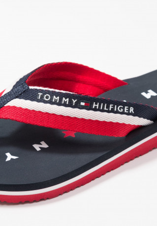 Tommy Hilfiger LOVES BEACH T-bar sandals blue LOVES BEACH Сандалии с Т-образной перемычкой синий