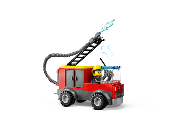 Lego Feuerwehrstation und Loschauto Пожарная часть и пожарная машина