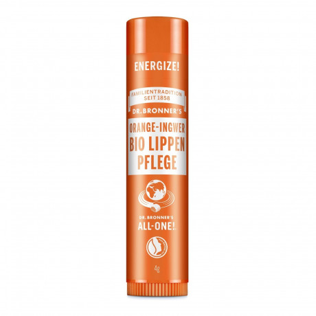 Dr. Bronner's Orange-Ingwer Lippen Balsam 4g 4 g Бальзам для губ с апельсином и имбирем 4 г