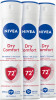 NIVEA Dry Comfort Anti-Transpirant Spray Vorteilsset, 450 ml (3x150 ml), Нивеа Антиперспирант спрей, Dual Protect, 0% спирта, 72ч сухость, набор, 450 мл