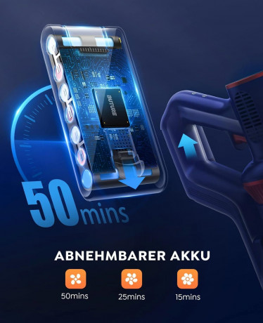Buture Buture Akku-Hand-und Stielstaubsauger, Akku Staubsauger,33000Pa Ultraleiser Staubsauger Kabellos mit Touch Screen,Bis zu 50 Min.Laufzeit,1.5L Беспроводной ручной и стержневой пылесос Buture, беспроводной пылесос, сверхтихий пылесос 33000 Па, беспр