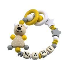 elefantasie Greifling Teddybar Sterne personalisiert mit Namen Игрушечный плюшевый батончик с цепляющими звездами