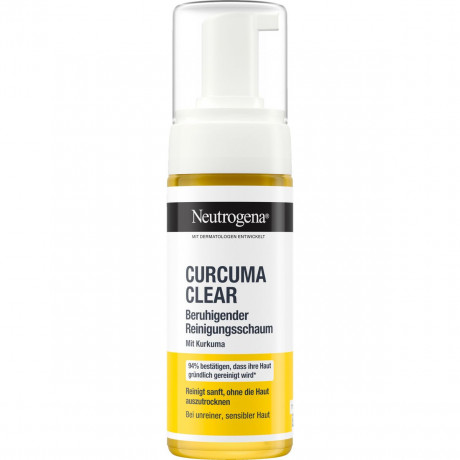 Neutrogena Curcuma Clear Beruhigender Reinigungsschaum, 150 ml, Neutrogena Curcuma Clear Успокаивающая очищающая пенка для лица, 150 мл