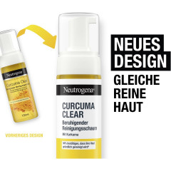 Neutrogena Curcuma Clear Beruhigender Reinigungsschaum, 150 ml, Neutrogena Curcuma Clear Успокаивающая очищающая пенка для лица, 150 мл