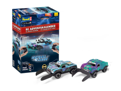 Revell RC Football League Adventskalender 2026 01064, Revell RC Football League адвент-календарь 2026 с двумя радиоуправляемыми машинками и футбольной ареной, от 6 лет