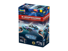 Revell RC Football League Adventskalender 2026 01064, Revell RC Football League адвент-календарь 2026 с двумя радиоуправляемыми машинками и футбольной ареной, от 6 лет