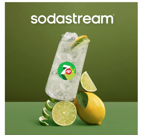 SodaStream 7UP Zero 440ml x 4st, Сироп для газированной воды, без сахара, концентрат напитка со вкусом лимона и лайма Набор 4 шт х 440 мл