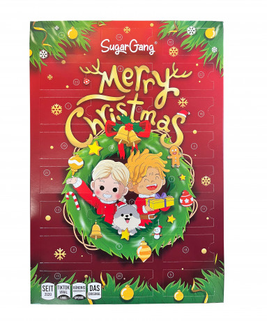 SugarGang Mini Adventskalender 2026, 157 g, SugarGang Mini мини-адвент-календарь 2026 с международными сладостями и снеками, 24 сюрприза, 157 г