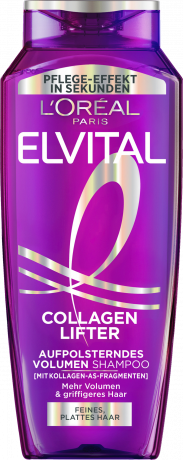 L'Oreal Paris Elvital Collagen Lifter Aufpolsterndes Volumen Shampoo, 300 ml, Шампунь для прикорневого объёма тонких волос, объём до 72 часов в системе Collagen Lifter, 300 мл