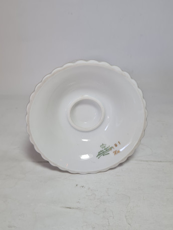 Подсвечник винтажный Alka Kunst / Alboth&Kaiser Bavaria с золотой каймой, фарфор, 21 см, Германия, 1960-70гг.