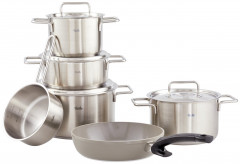 Fissler Fissler PURE Kochtopfset  5-tlg. + Gratis Bratpfanne Ceratal 24cm silber Набор кастрюль Fissler PURE из 5 предметов. + Бесплатная сковорода Ceratal 24см.
