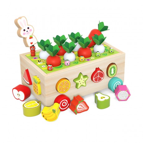 Vetaka Steckspiel Holzspielzeug Karotte Fruchte fur Kinder Привязка игры деревянная игрушка морковь фрукты для детей