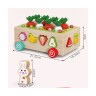 Vetaka Steckspiel Holzspielzeug Karotte Fruchte fur Kinder Привязка игры деревянная игрушка морковь фрукты для детей