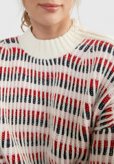 Tommy Hilfiger ADAPTIVE SIGNATURE  Jumper snow white multi АДАПТИВНАЯ ПОДПИСЬ Перемычки белоснежка мульти