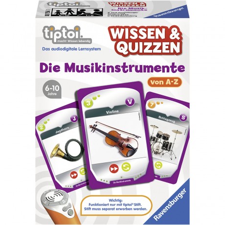 Ravensburger tiptoi Wissen  Quizzen: Die Musik-Instrumente Тесты на знание tiptoi: Музыкальные инструменты