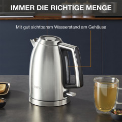 Krups Krups Wasserkocher BW552D Excellence, 1,7 l, 2400 W, Auto Shut-Off, 360° drehbarer Sockel, Wasserstand am Griff  Чайник Krups BW552D Excellence, 1,7 л, 2400 Вт, автоматическое отключение, вращающееся основание на 360°, уровень воды на ручке