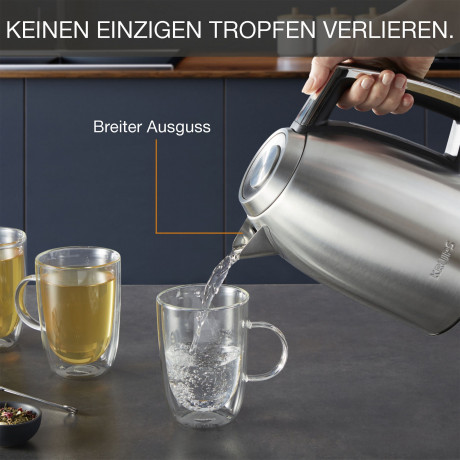 Krups Krups Wasserkocher BW552D Excellence, 1,7 l, 2400 W, Auto Shut-Off, 360° drehbarer Sockel, Wasserstand am Griff Чайник Krups BW552D Excellence, 1,7 л, 2400 Вт, автоматическое отключение, вращающееся основание на 360°, уровень воды на ручке