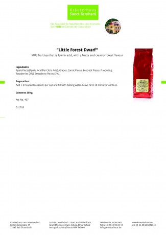 Krauterhaus Sanct Bernhardt Fruit tea Waldzwergle, 250 г