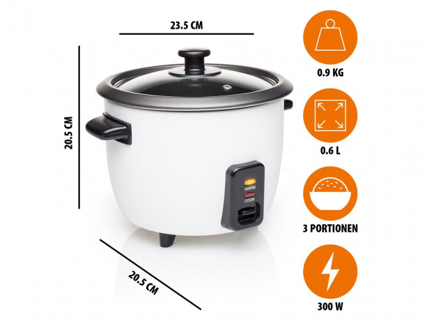 Tristar Tristar Reiskocher Reiskocher 0.6L, Reis fur bis zu 3 Personen  Рисоварка Tristar рисоварка 0,6л, рис на 3 персоны