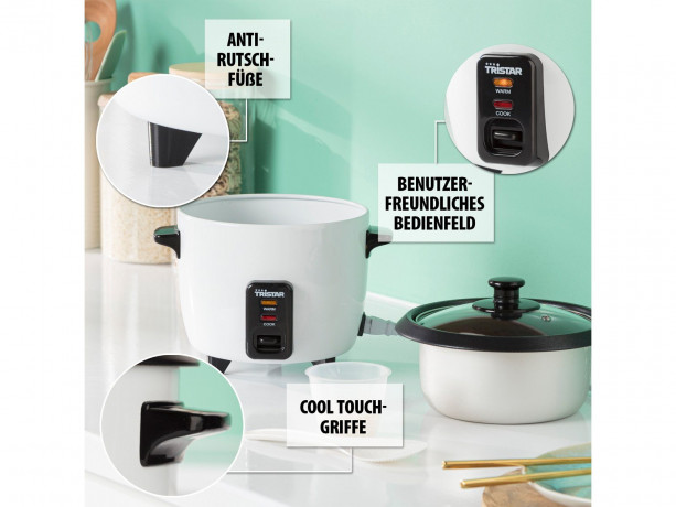 Tristar Tristar Reiskocher Reiskocher 0.6L, Reis fur bis zu 3 Personen  Рисоварка Tristar рисоварка 0,6л, рис на 3 персоны