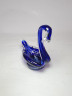 Подставка "Лебедь" ECHT в бело-синих тонах, выдувное стекло, ручная работа, 16 x 16 см, Германия, 1960-70гг.
